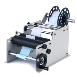 Manual Round Labeling Machine, Bottle Label Applicator for Round Bottles (white)