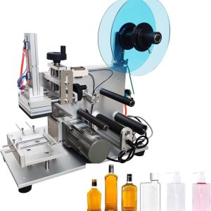 LT-60 Semi-Auto Flat Bottle Labeling Machine Label Applicator Flat Square Bottle Labeler Applicator Tabletop Plane Labeling Machine Flat Surface Labeler Machine 110V
