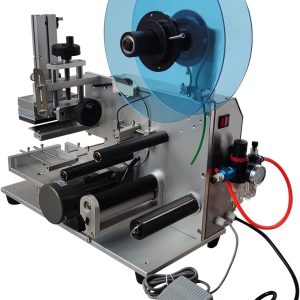 LT-60 Semi-Auto Flat Bottle Labeling Machine Label Applicator Flat Square Bottle Labeler Applicator Tabletop Plane Labeling Machine Flat Surface Labeler Machine 110V - Image 3