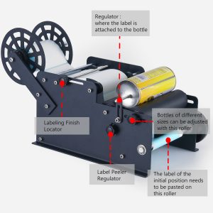Manual Round Labeling Machine, Bottle Label Applicator for Round Bottles (black) - Image 3